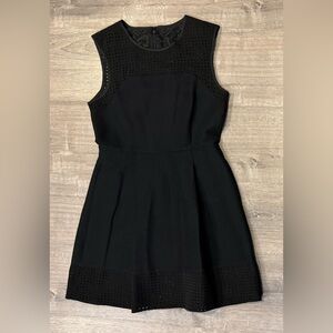 J Crew Classic Black Sleeveless Fit-and-Flare Dress